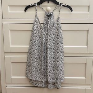 Black and white racer back tank - size M